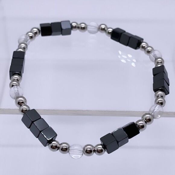 Wool + Pepper Co. Gunmetal &Silver Bracelet Stack - Picture 7 of 8